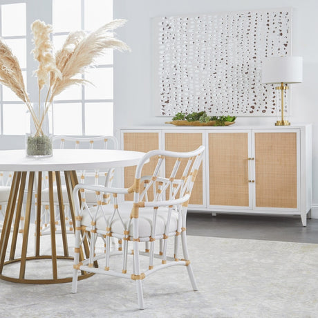   Rattan Inlaid 4-Door Sideboard | Oroa.com