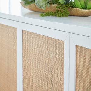   Rattan Inlaid 4-Door Sideboard | Oroa.com