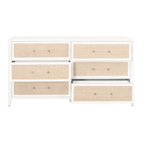  Rattan Inlaid 6-Drawer Double Dresser | Oroa.com