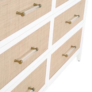   Rattan Inlaid 6-Drawer Double Dresser | Oroa.com
