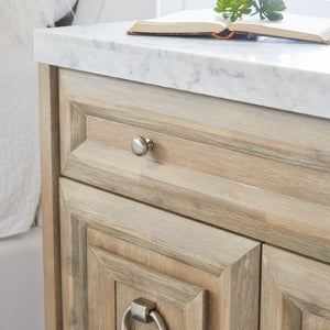   Marble Topped Acacia Media Cabinet | Oroa.com