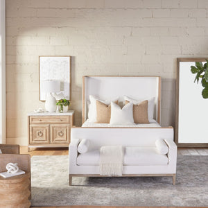   Marble Topped Acacia Media Cabinet | Oroa.com