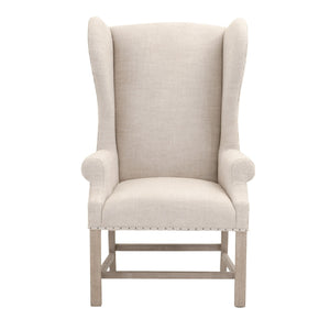   French Linen Wingback Accent Chair | Oroa.com
