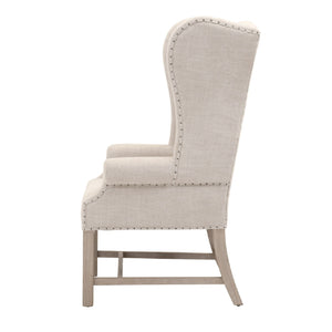   French Linen Wingback Accent Chair | Oroa.com
