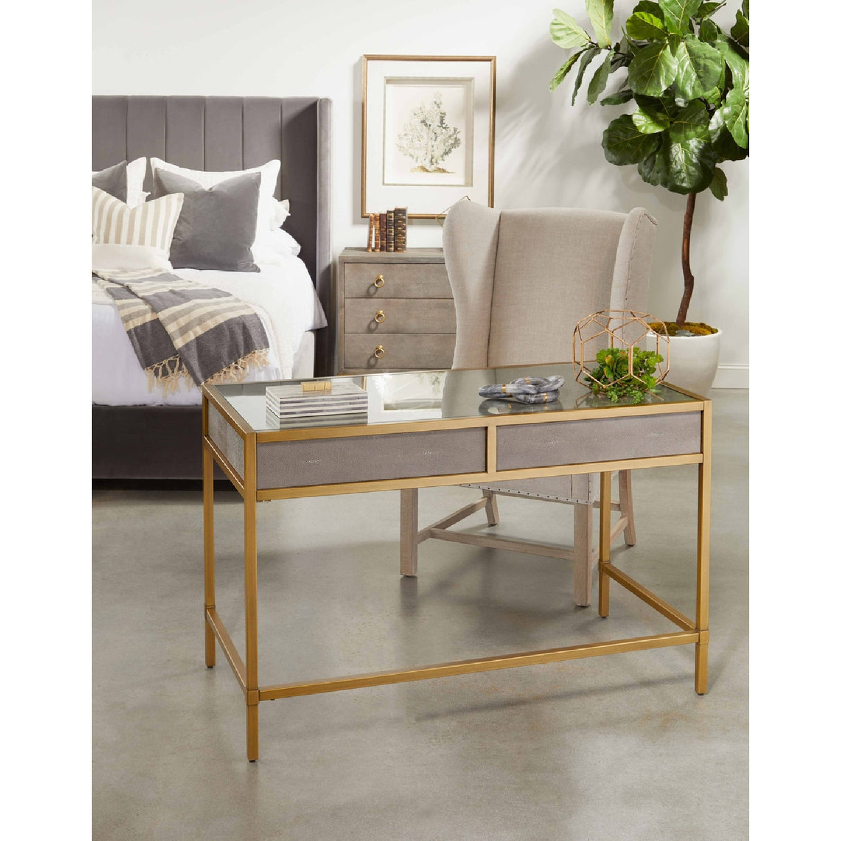   French Linen Wingback Accent Chair | Oroa.com