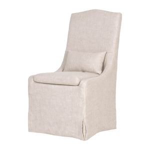   French Linen Skirted Dining Chairs (2) | Oroa.com
