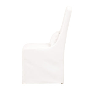   French Linen Skirted Dining Chairs (2) | Oroa.com