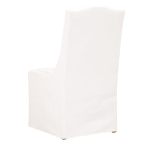   French Linen Skirted Dining Chairs (2) | Oroa.com