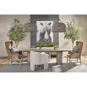   French Linen 3-Legged Accent Chair | Oroa.com