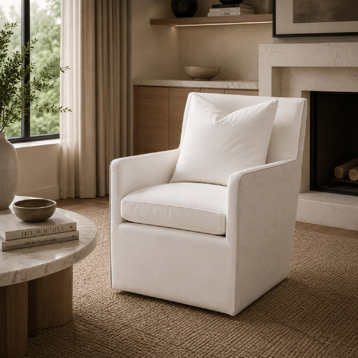   Two-Toned Wheeled Lounge Chair | Oroa.com