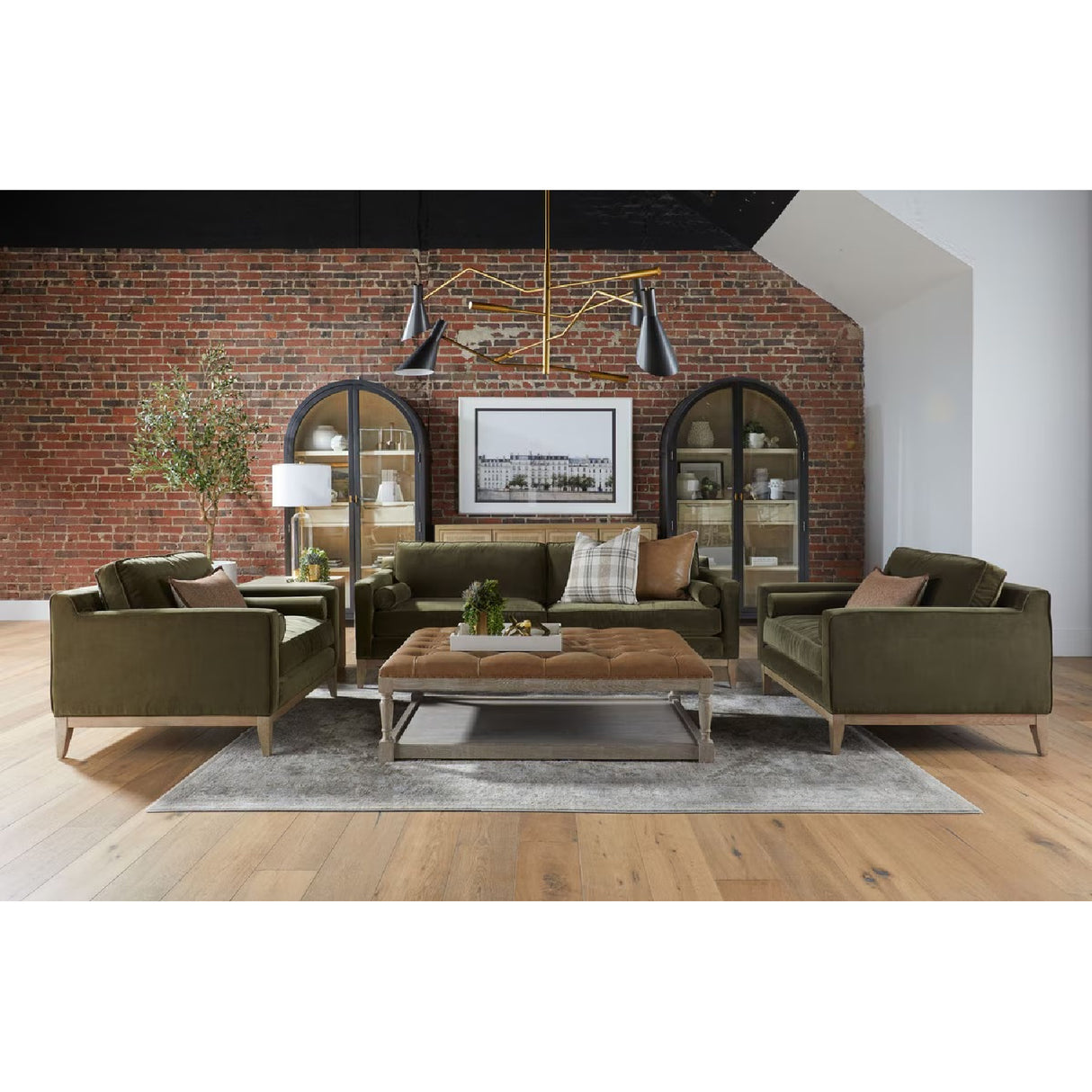   Velvet Modern Loveseat | Oroa.com