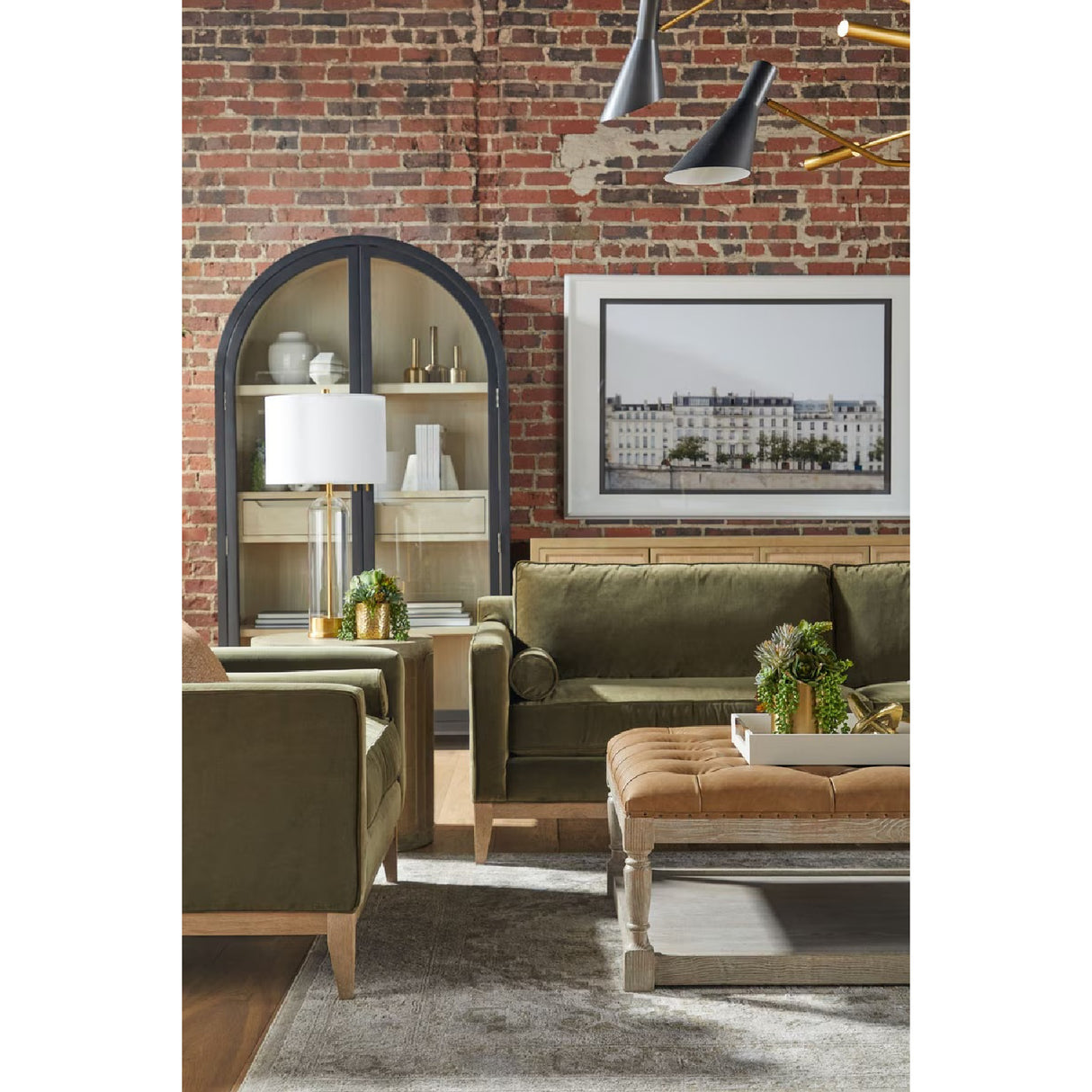   Velvet Modern Loveseat | Oroa.com