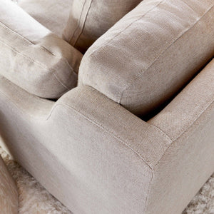   Cream Skirted Sofa | Oroa.com