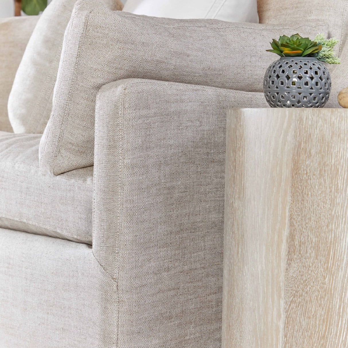   Cream Skirted Sofa | Oroa.com