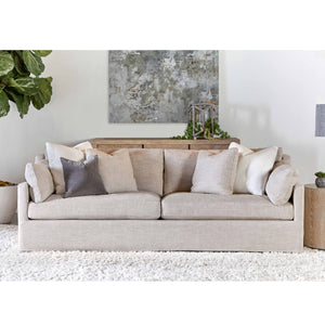   Cream Skirted Sofa | Oroa.com