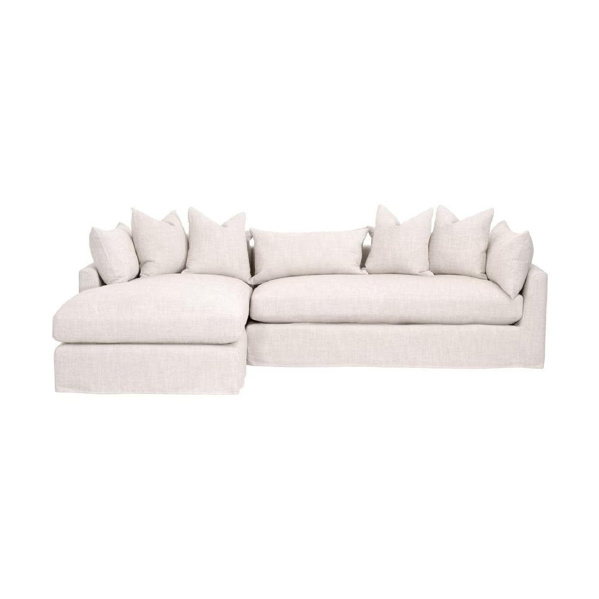   Beige Slipcover Sectional Sofa | Oroa.com