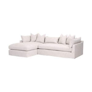   Beige Slipcover Sectional Sofa | Oroa.com