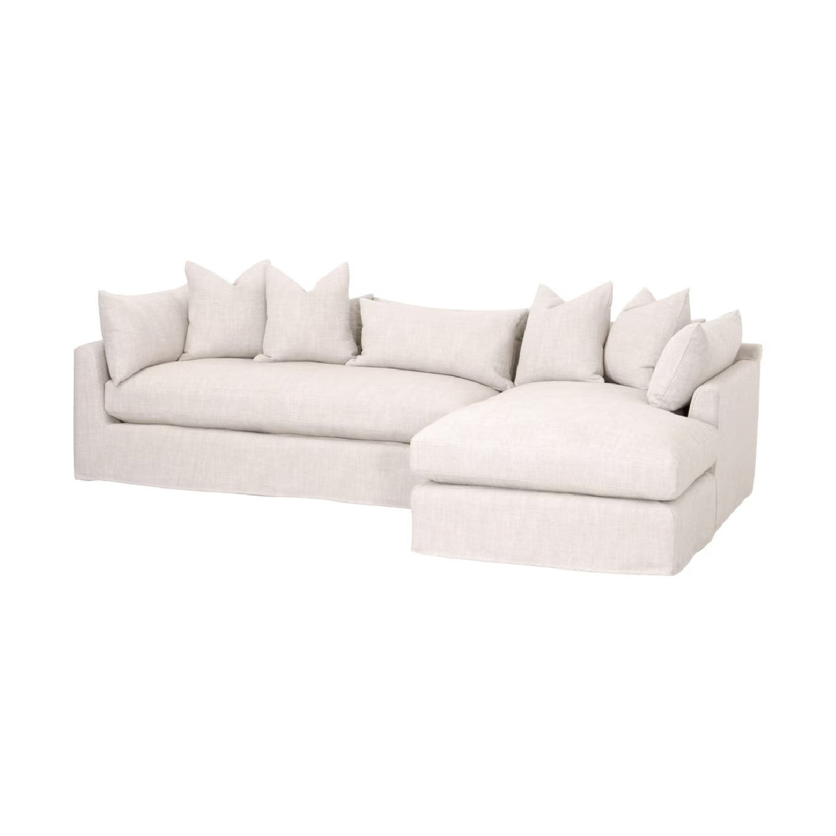   Beige Slipcover Sectional Sofa | Oroa.com