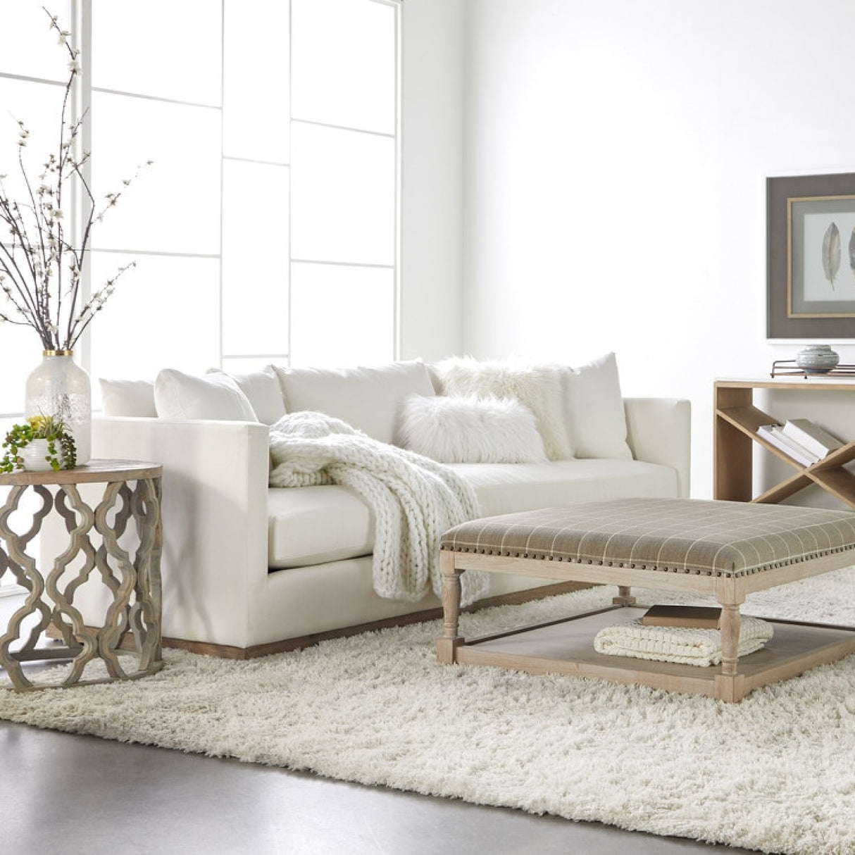   White Fabric Sofa | Oroa.com