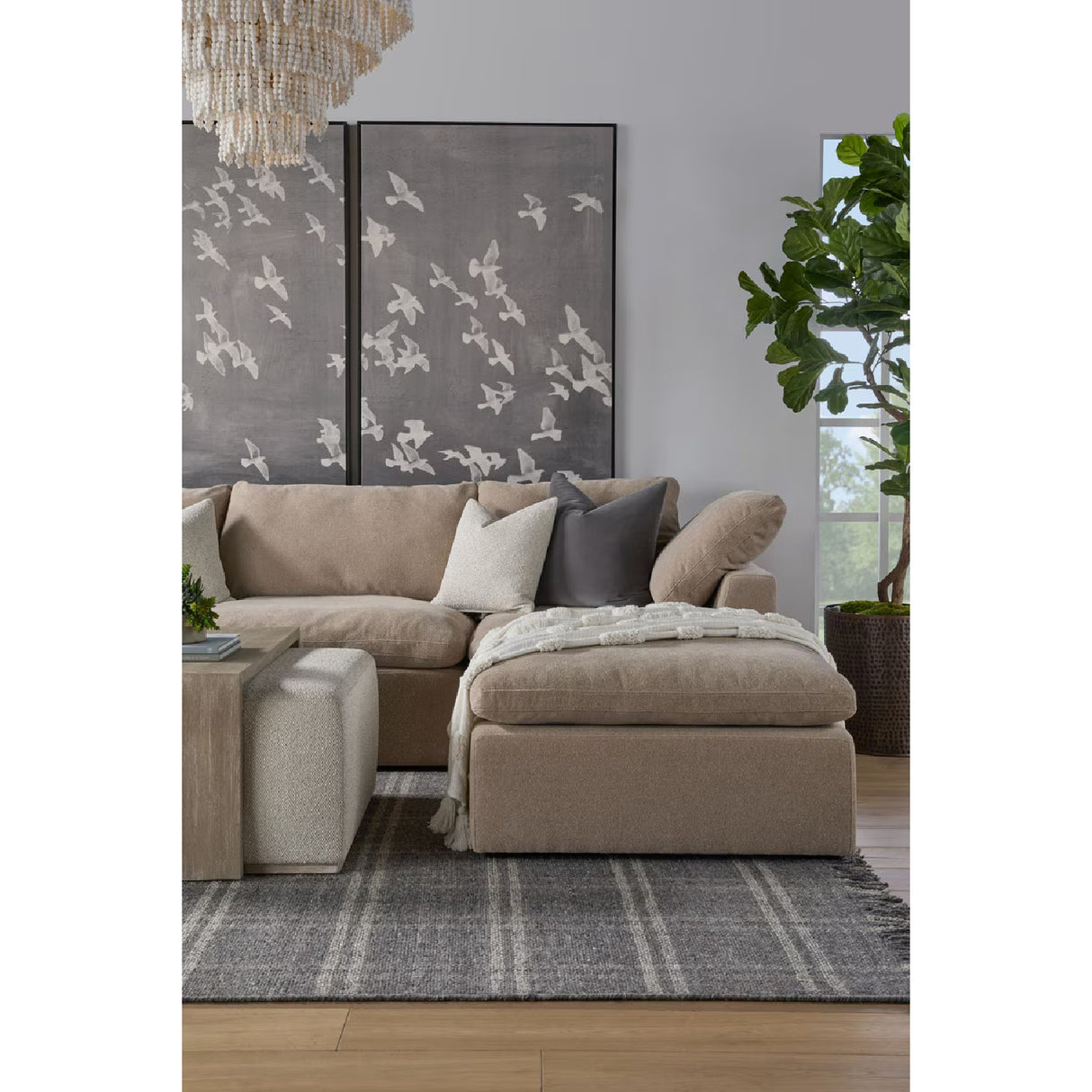   Modern European furniture - Square Cushioned Modular Ottoman - www.oroa.com | Oroa.com
