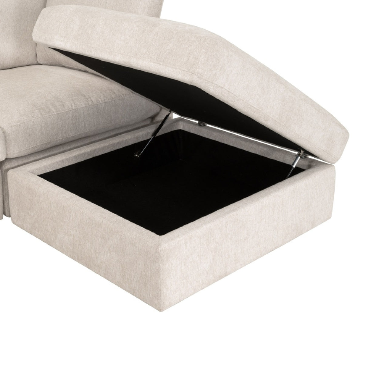   Cream Modular Storage Ottoman | Oroa.com