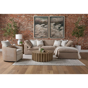   Curved Oak Swivel Club Chair | Oroa.com