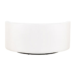   White Boucle Round Swivel Chair | Oroa.com