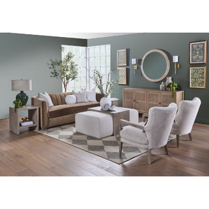   Cream Cushioned Lounge Chair | Oroa.com