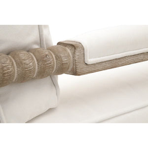   Cushioned Gray Oak Club Chair | Oroa.com
