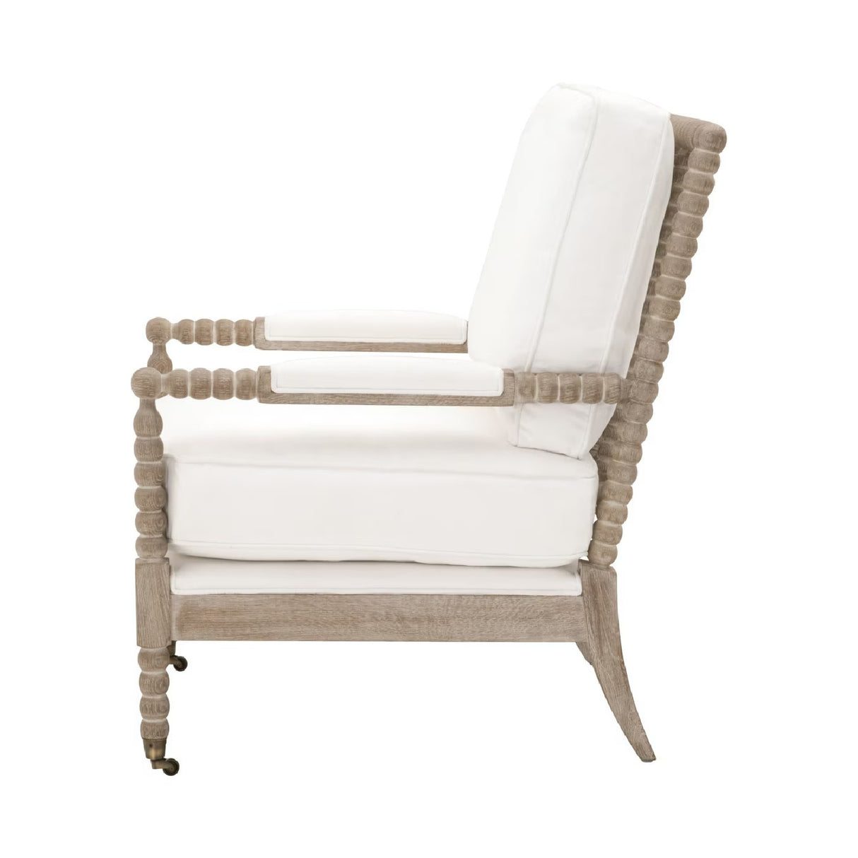   Cushioned Gray Oak Club Chair | Oroa.com
