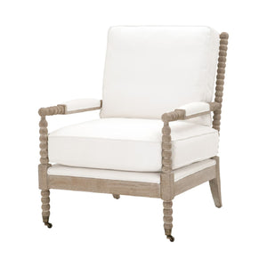   Cushioned Gray Oak Club Chair | Oroa.com
