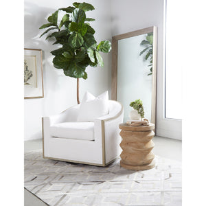   Cushioned Oak Swivel Club Chair | Oroa.com