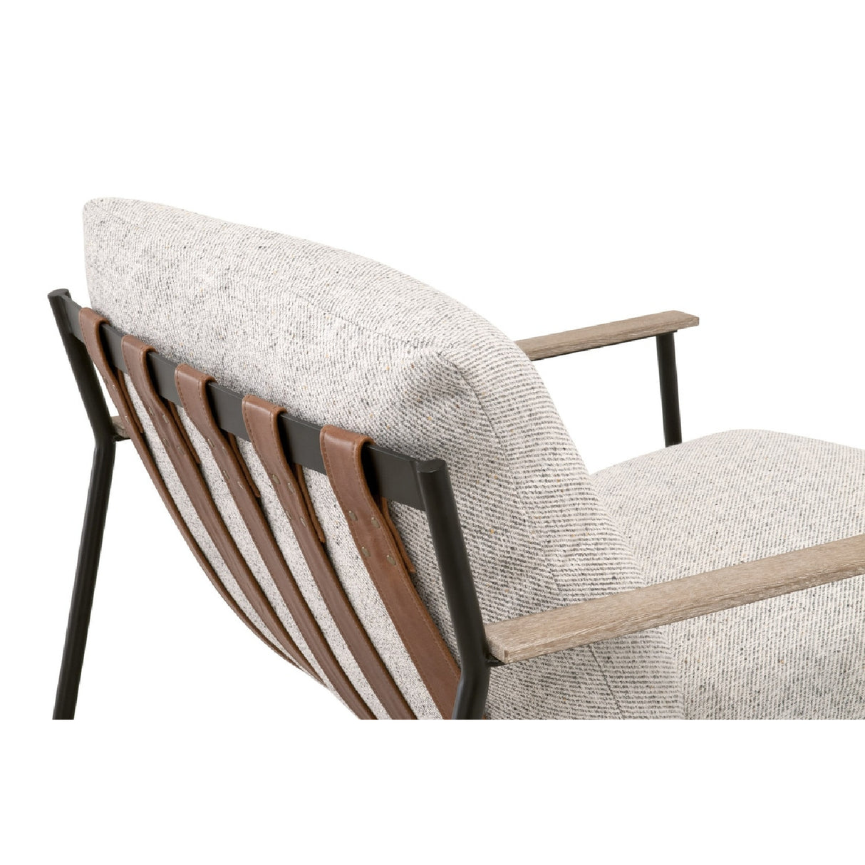   Brown Leather Strap Lounge Chair | Oroa.com