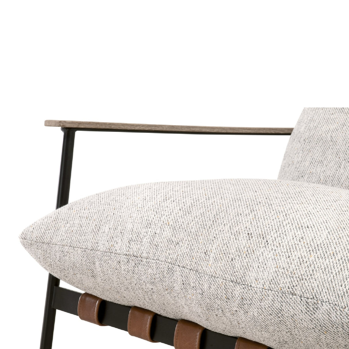   Brown Leather Strap Lounge Chair | Oroa.com