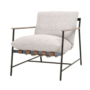   Brown Leather Strap Lounge Chair | Oroa.com