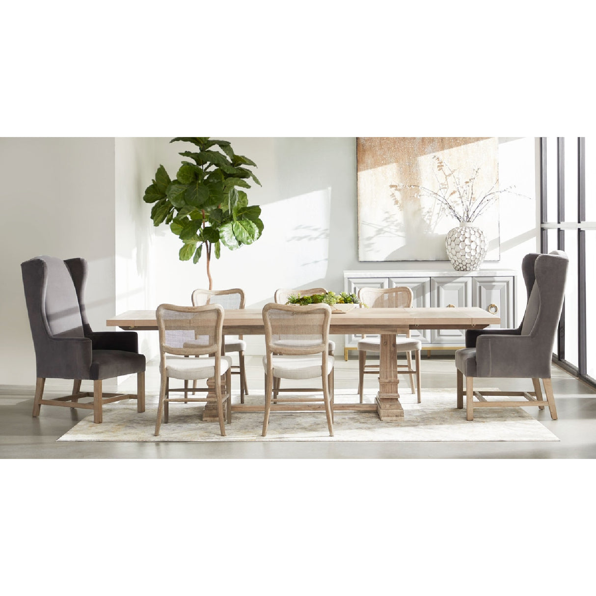   Cane-Back Dining Chair Set (2) | Oroa.com