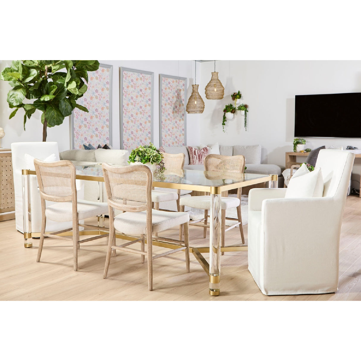   Cane-Back Dining Chair Set (2) | Oroa.com