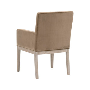   Brown Velvet Dining Armchair | Oroa.com