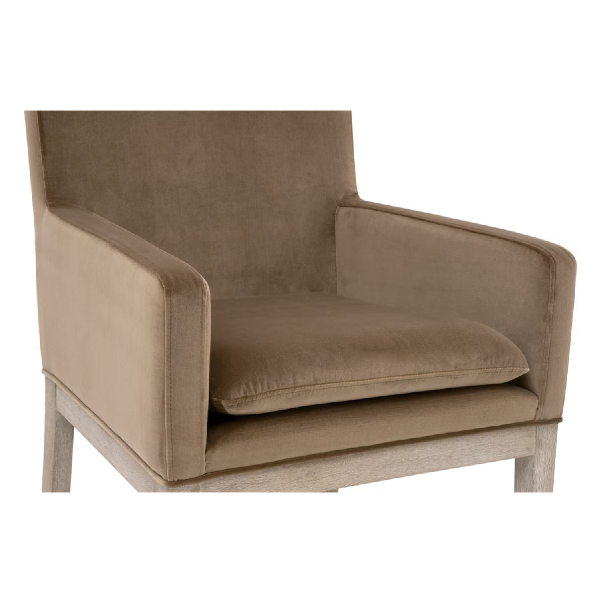   Brown Velvet Dining Armchair | Oroa.com