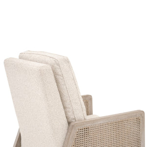   Beige Linen Recliner Chair | Oroa.com