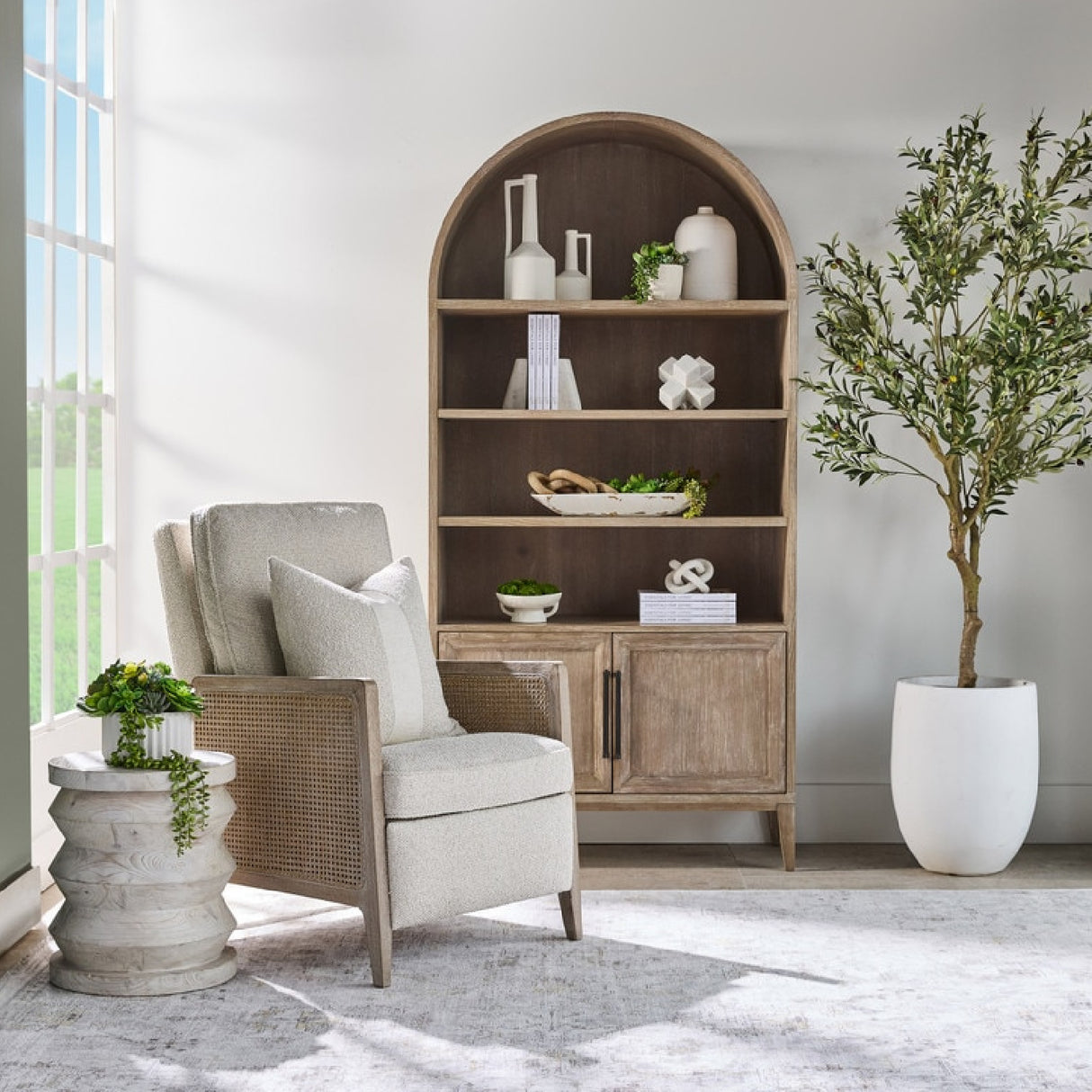   Beige Linen Recliner Chair | Oroa.com