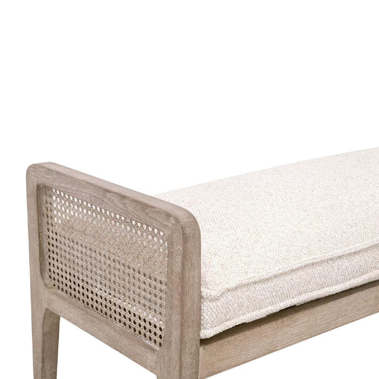   Cushioned Gray Oak Bench | Oroa.com