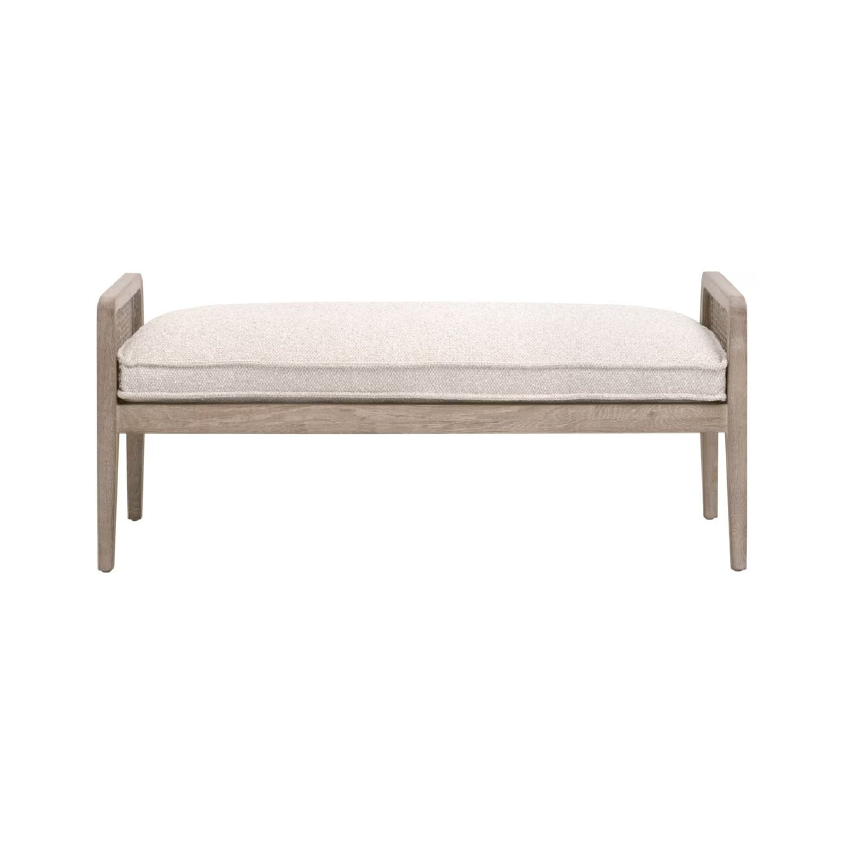  Cushioned Gray Oak Bench | Oroa.com