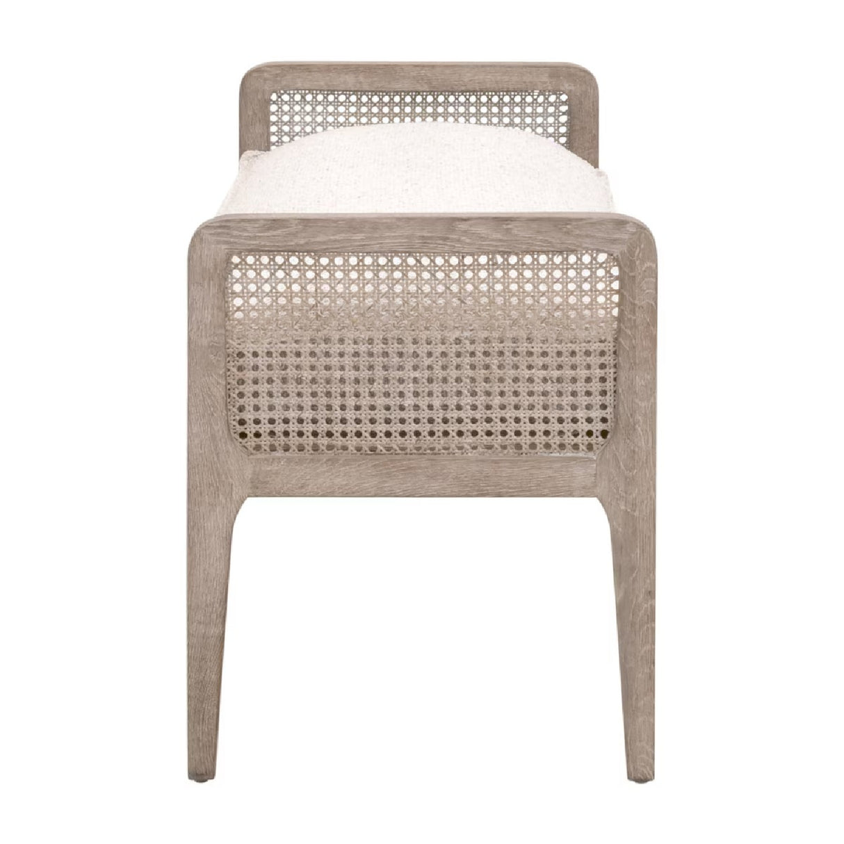   Cushioned Gray Oak Bench | Oroa.com