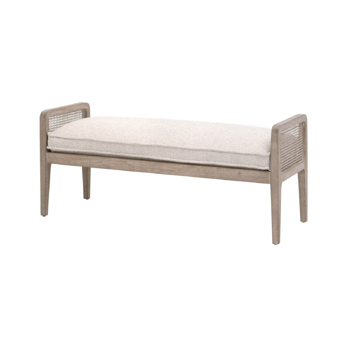   Cushioned Gray Oak Bench | Oroa.com