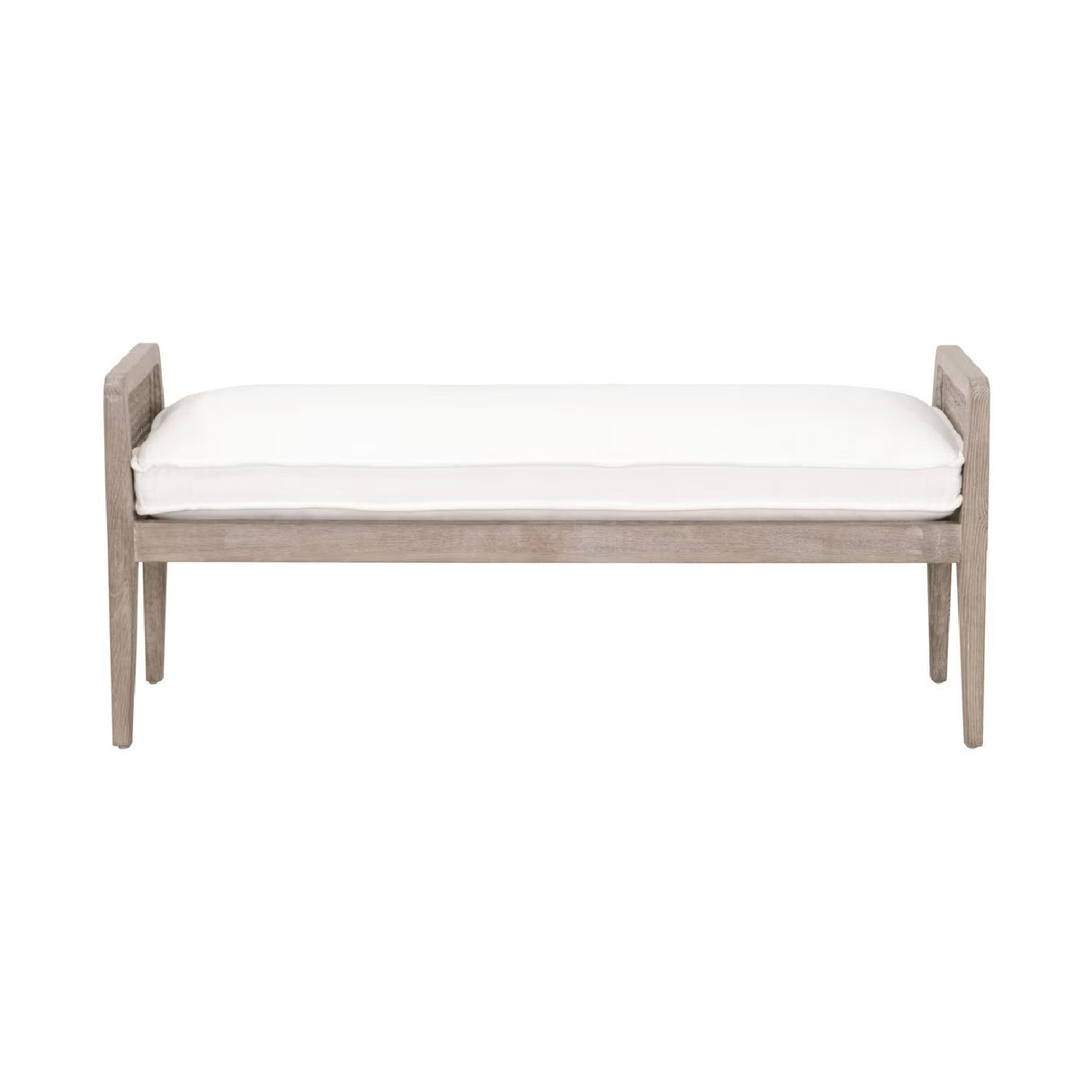   Cushioned Gray Oak Bench | Oroa.com