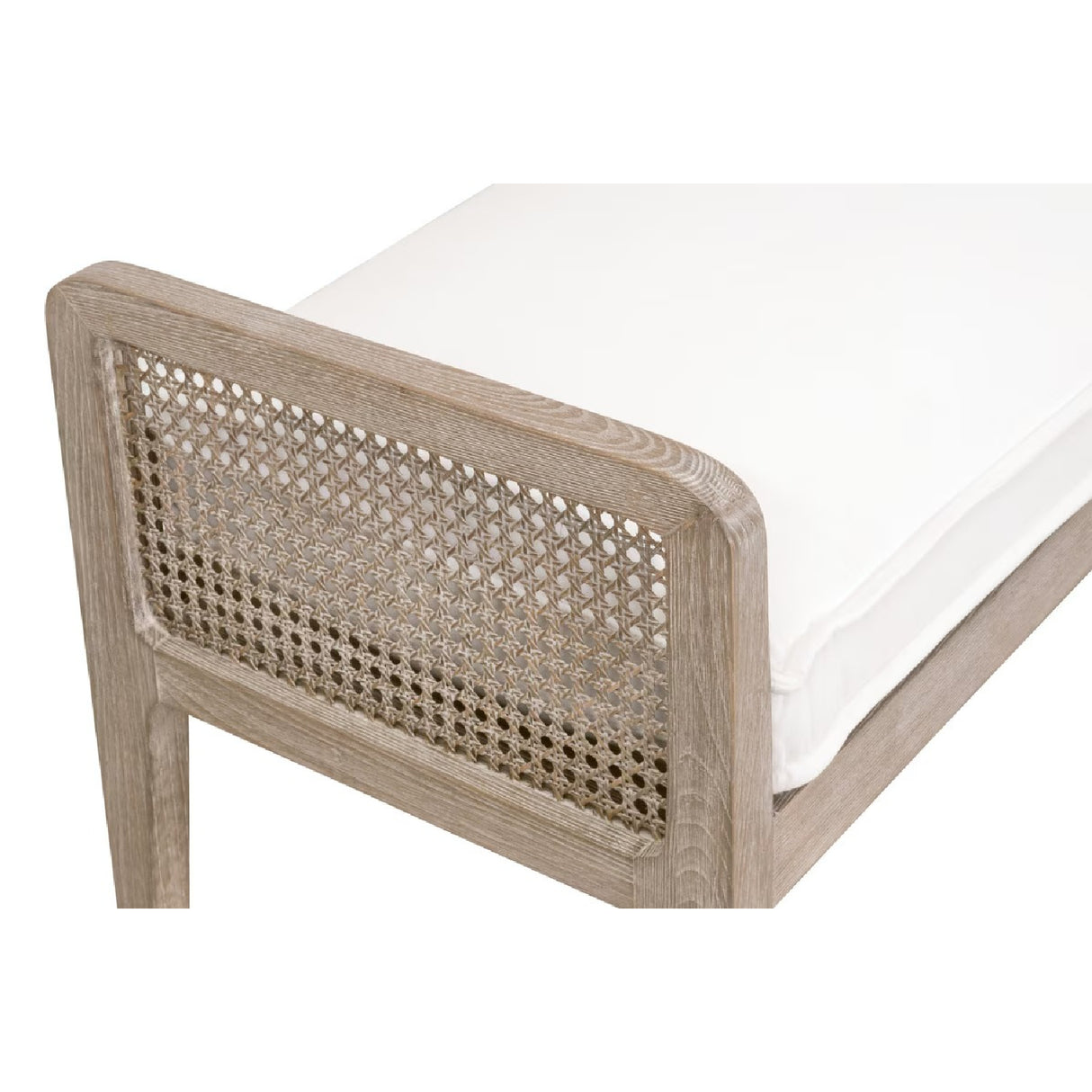   Cushioned Gray Oak Bench | Oroa.com