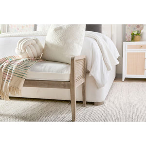   Cushioned Gray Oak Bench | Oroa.com