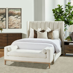   White Upholstered Bench | Oroa.com