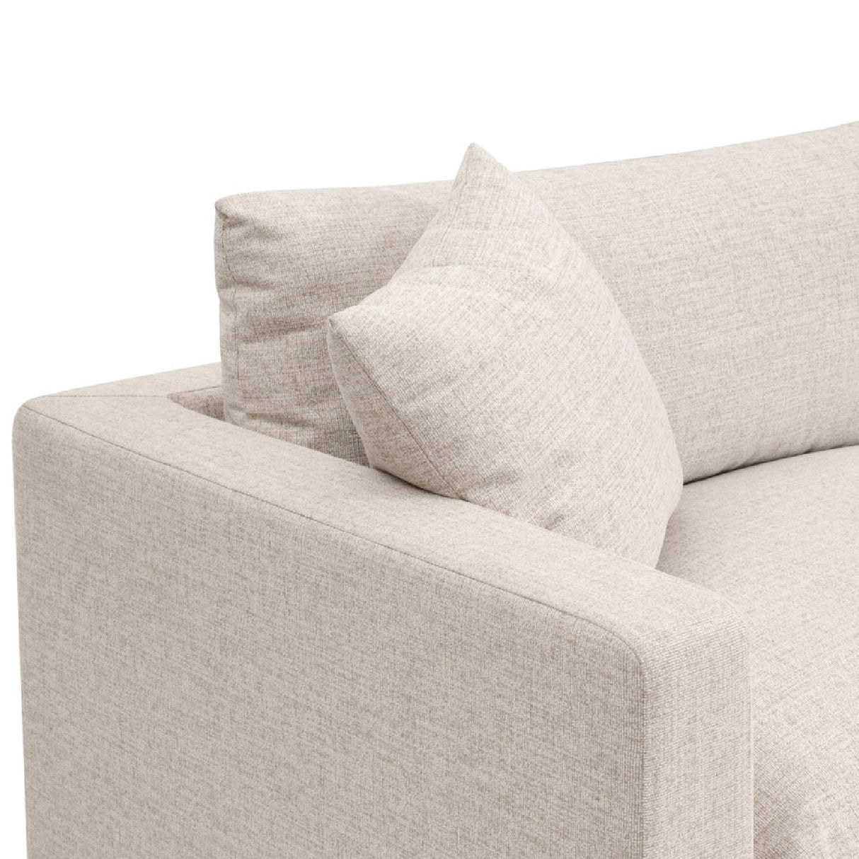   Beige Track-Armed Outdoor Sofa | Oroa.com